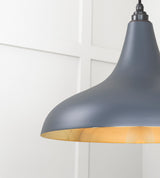 From The Anvil - Smooth Brass Frankley Pendant in Slate | Sku. 49722SSL | Trade Door Handles.