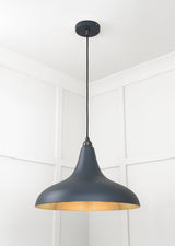 From The Anvil - Smooth Brass Frankley Pendant in Soot | Sku. 49722SSO | Trade Door Handles.