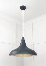 From The Anvil - Smooth Brass Frankley Pendant in Soot | Sku. 49722SSO | Trade Door Handles.