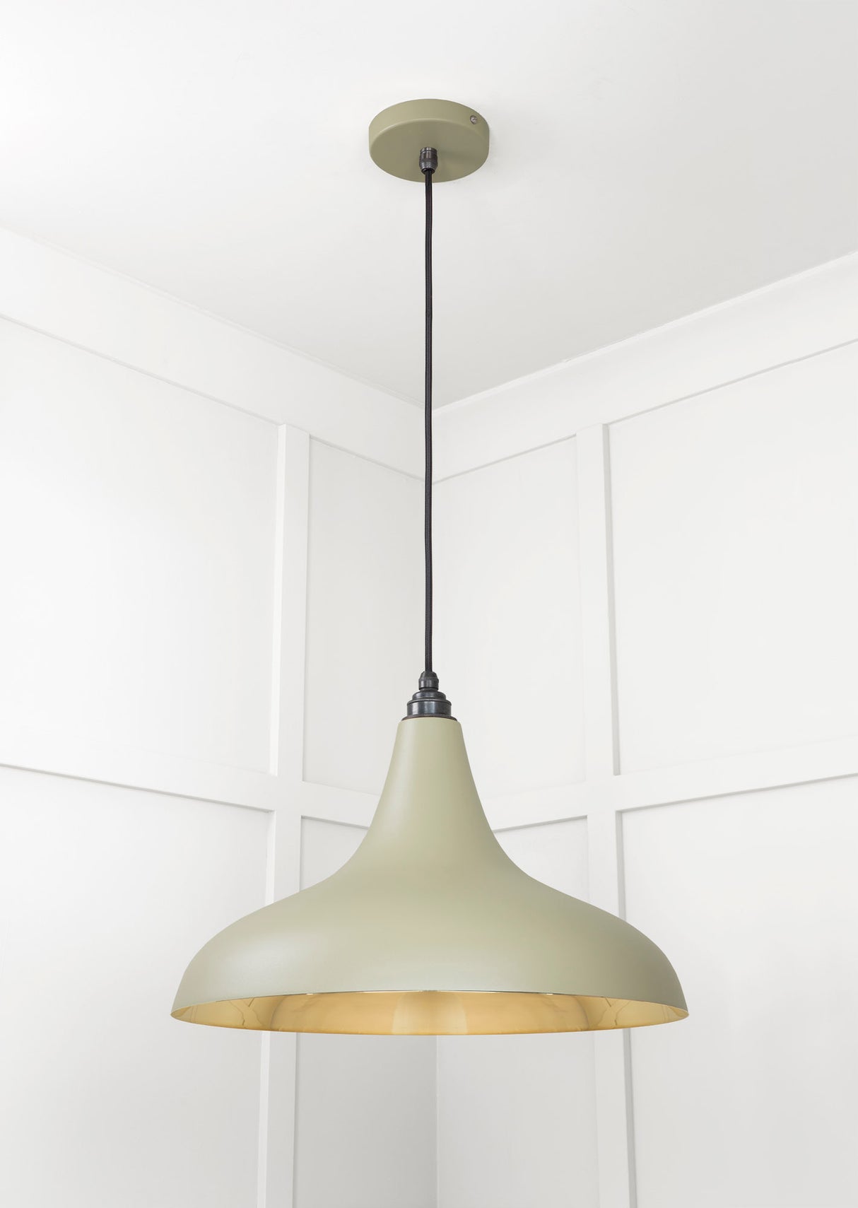 From The Anvil - Smooth Brass Frankley Pendant in Tump | Sku. 49722STU | Trade Door Handles.