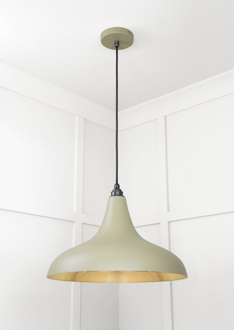 From The Anvil - Smooth Brass Frankley Pendant in Tump | Sku. 49722STU | Trade Door Handles.