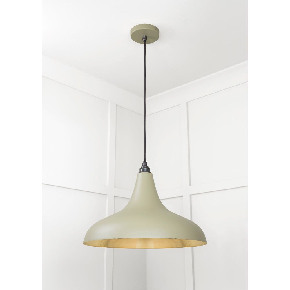 From The Anvil - Smooth Brass Frankley Pendant in Tump | Sku. 49722STU | Trade Door Handles.