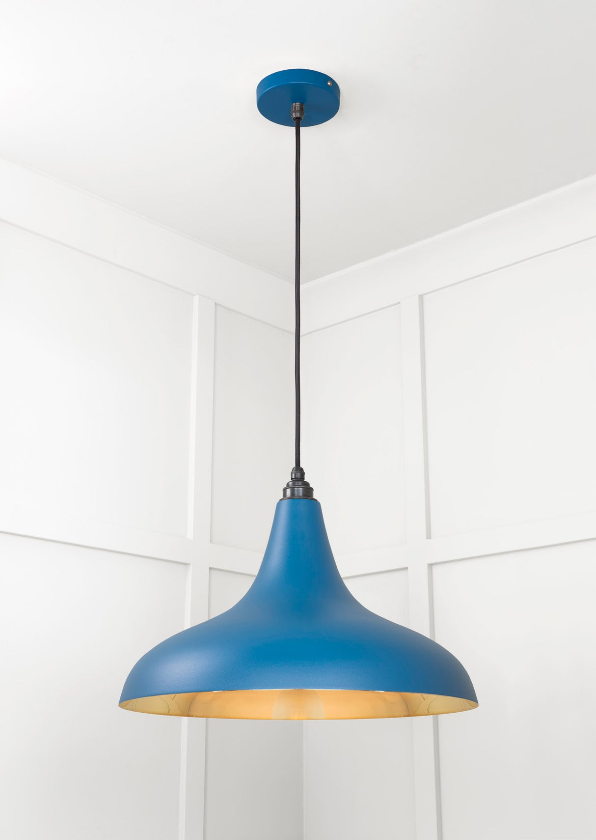 From The Anvil - Smooth Brass Frankley Pendant in Upstream | Sku. 49722SU | Trade Door Handles.