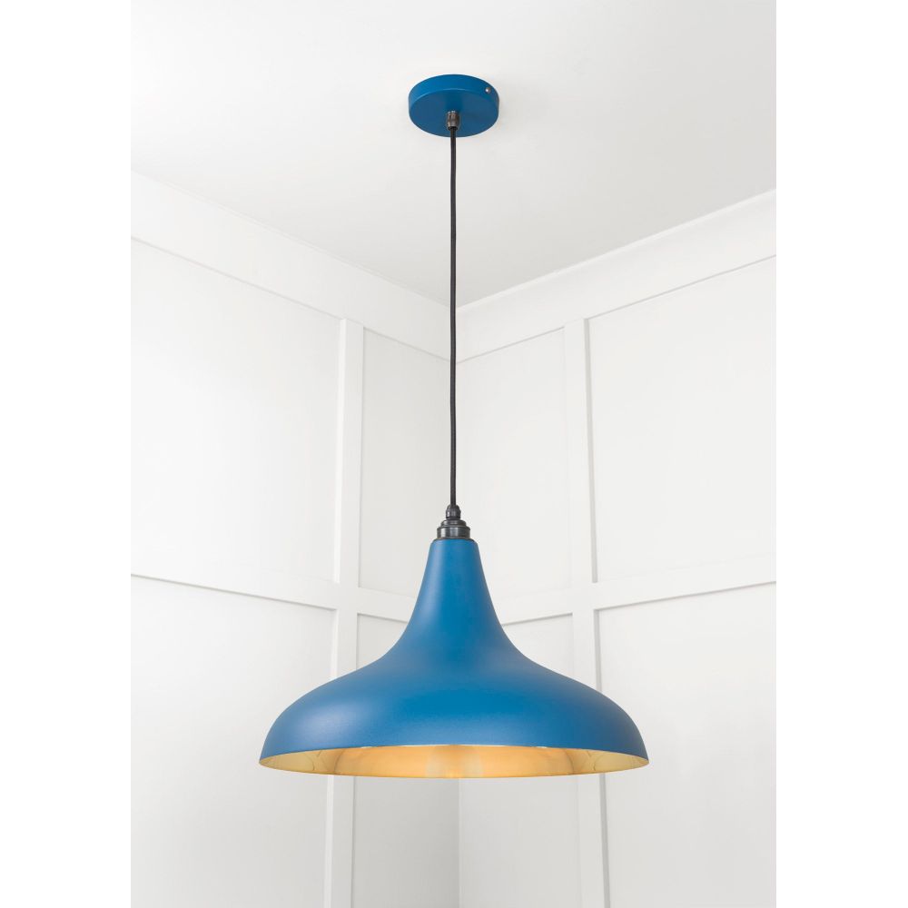 From The Anvil - Smooth Brass Frankley Pendant in Upstream | Sku. 49722SU | Trade Door Handles.