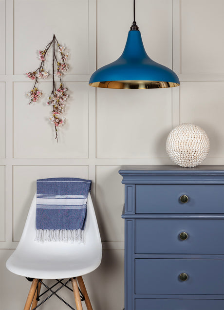 From The Anvil - Smooth Brass Frankley Pendant in Upstream | Sku. 49722SU | Trade Door Handles.