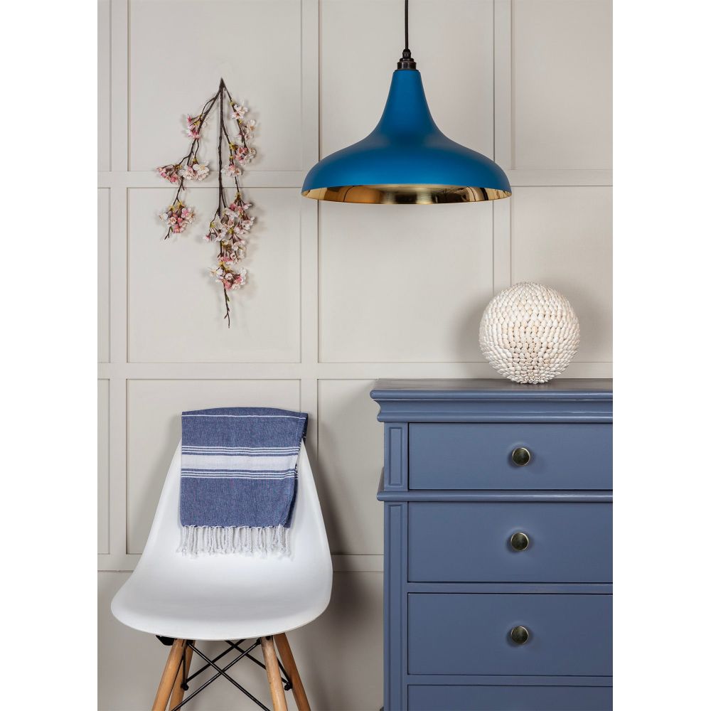 From The Anvil - Smooth Brass Frankley Pendant in Upstream | Sku. 49722SU | Trade Door Handles.