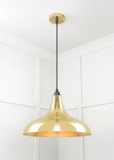 From The Anvil - Smooth Brass Frankley Pendant | Sku. 49722 | Trade Door Handles.