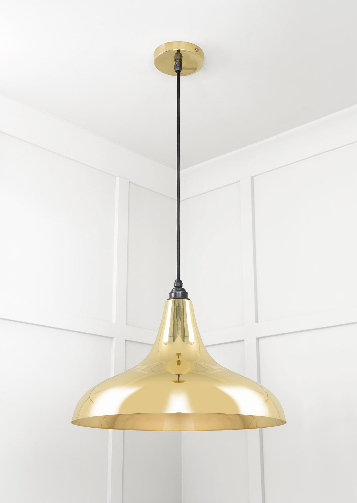 From The Anvil - Smooth Brass Frankley Pendant | Sku. 49722 | Trade Door Handles.