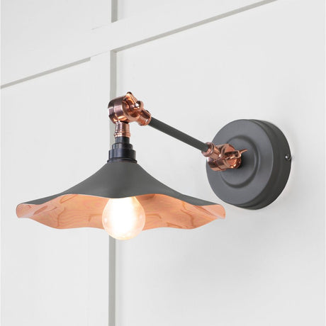 From The Anvil - Smooth Copper Flora Wall Light in Bluff | Sku. 49723SBL | Trade Door Handles.