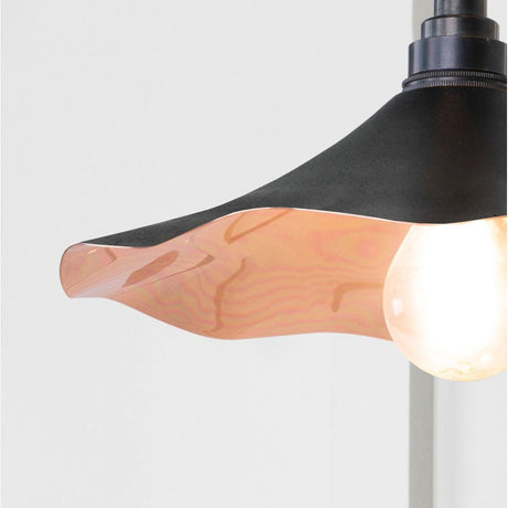 From The Anvil - Smooth Copper Flora Wall Light in Elan Black | Sku. 49723SEB | Trade Door Handles.