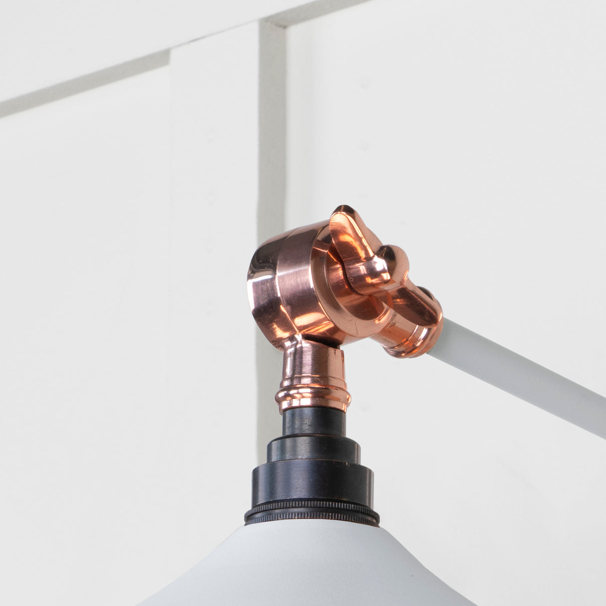 From The Anvil - Smooth Copper Flora Wall Light in Flock | Sku. 49723SF | Trade Door Handles.