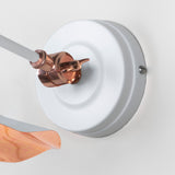 From The Anvil - Smooth Copper Flora Wall Light in Flock | Sku. 49723SF | Trade Door Handles.
