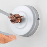 From The Anvil - Smooth Copper Flora Wall Light in Flock | Sku. 49723SF | Trade Door Handles.