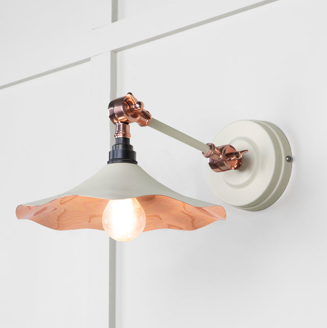 From The Anvil - Smooth Copper Flora Wall Light in Teasel | Sku. 49723STE | Trade Door Handles.