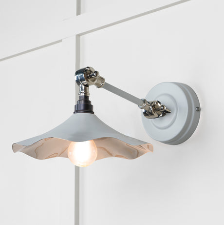 From The Anvil - Smooth Nickel Flora Wall Light in Birch | Sku. 49724SBI | Trade Door Handles.