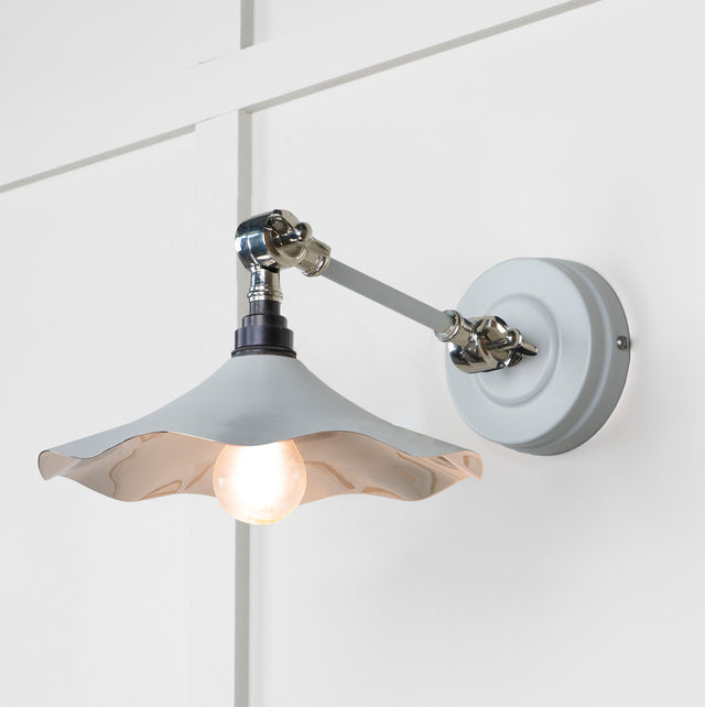From The Anvil - Smooth Nickel Flora Wall Light in Birch | Sku. 49724SBI | Trade Door Handles.