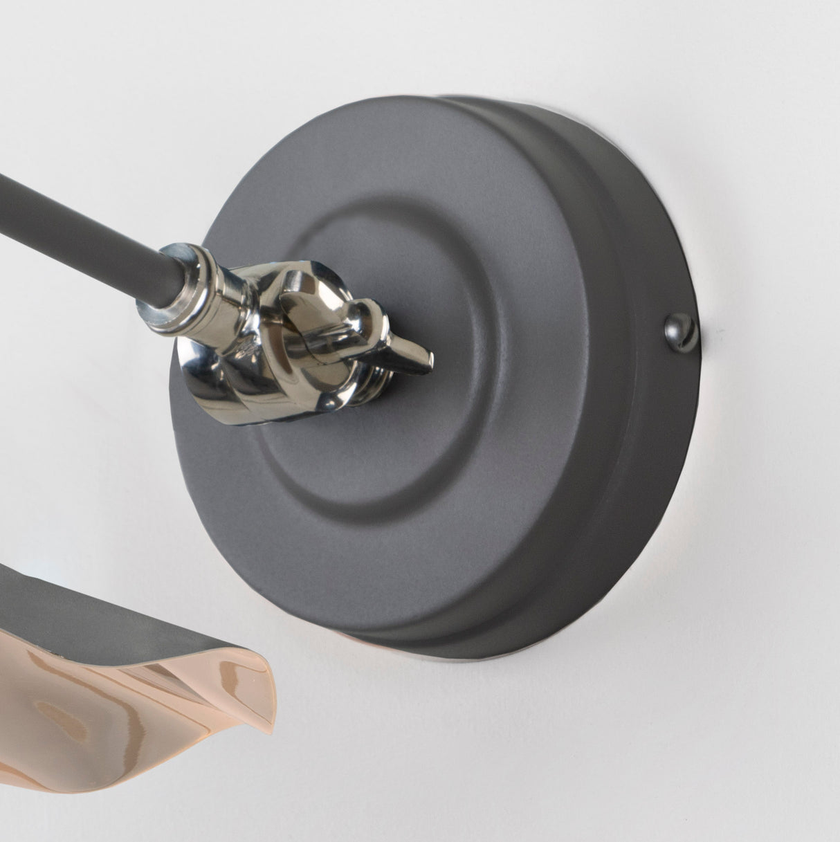 From The Anvil - Smooth Nickel Flora Wall Light in Bluff | Sku. 49724SBL | Trade Door Handles.