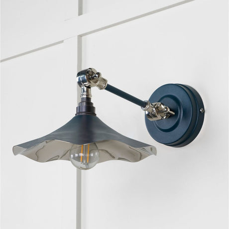 From The Anvil - Smooth Nickel Flora Wall Light in Dusk | Sku. 49724SDU | Trade Door Handles.