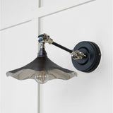 From The Anvil - Smooth Nickel Flora Wall Light in Elan Black | Sku. 49724SEB | Trade Door Handles.