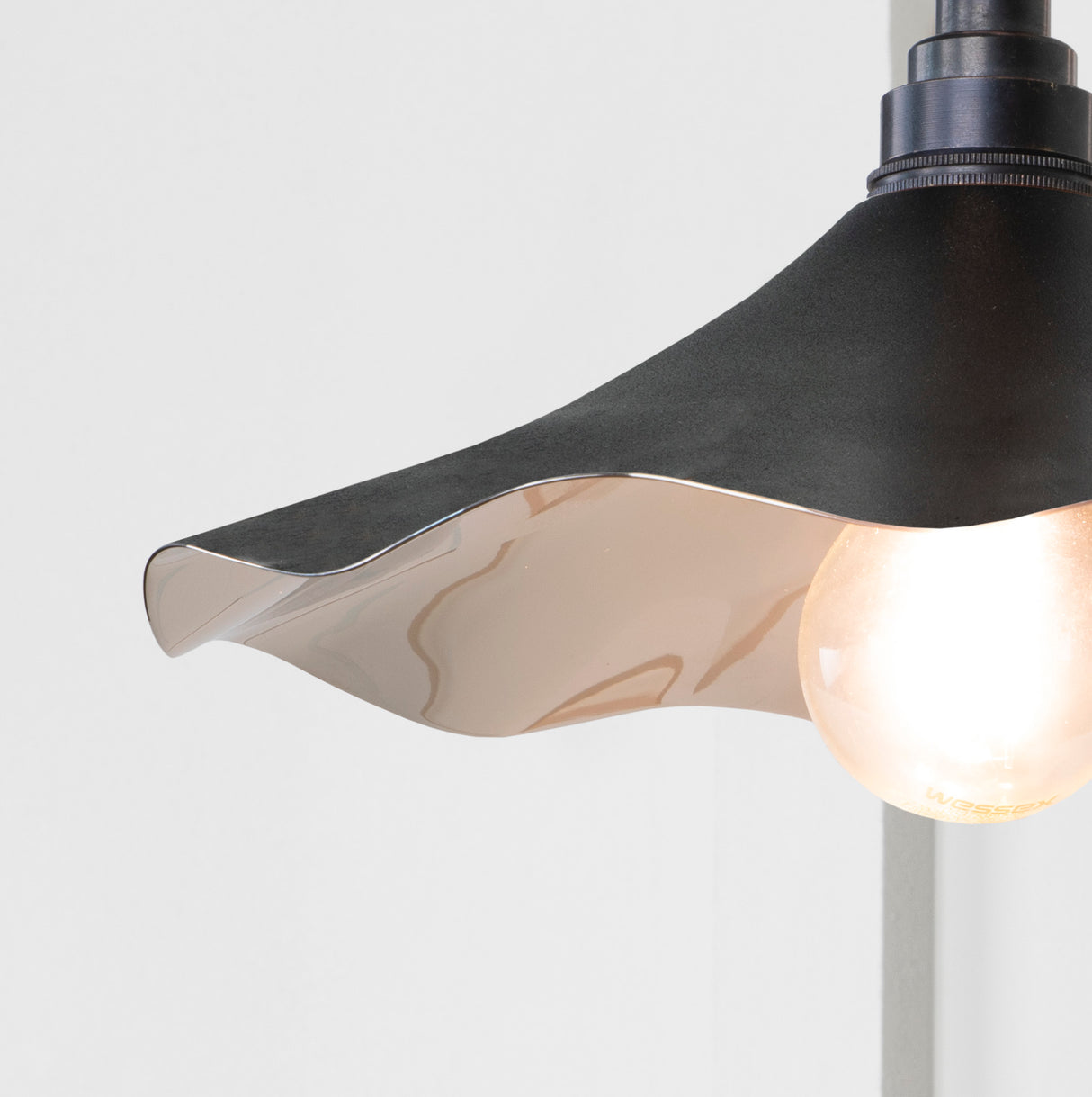 From The Anvil - Smooth Nickel Flora Wall Light in Elan Black | Sku. 49724SEB | Trade Door Handles.