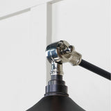 From The Anvil - Smooth Nickel Flora Wall Light in Elan Black | Sku. 49724SEB | Trade Door Handles.