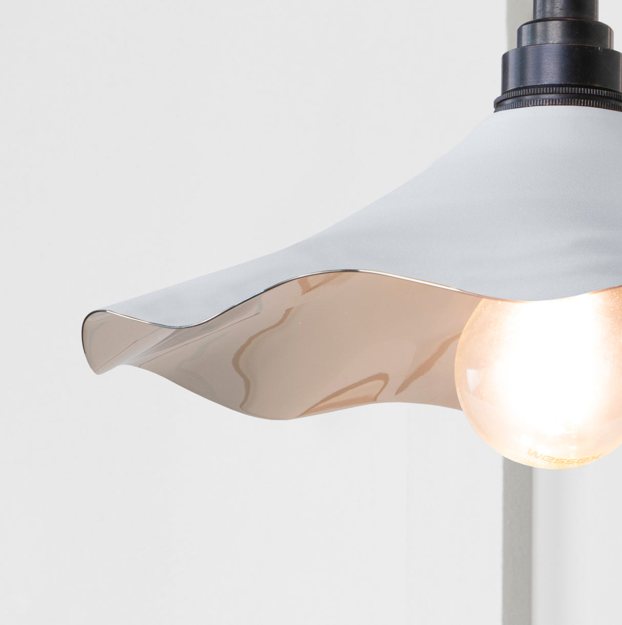 From The Anvil - Smooth Nickel Flora Wall Light in Flock | Sku. 49724SF | Trade Door Handles.