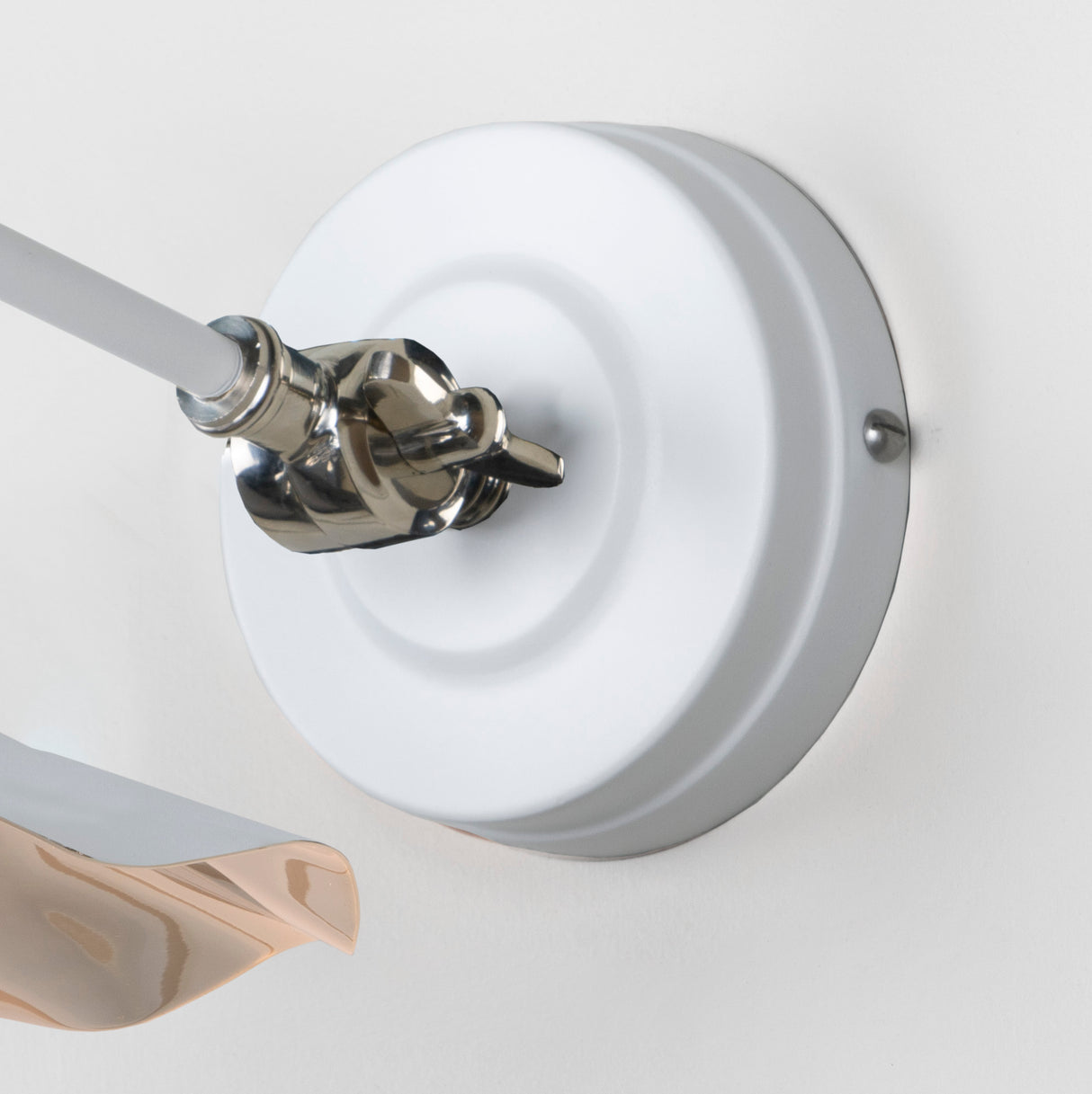 From The Anvil - Smooth Nickel Flora Wall Light in Flock | Sku. 49724SF | Trade Door Handles.
