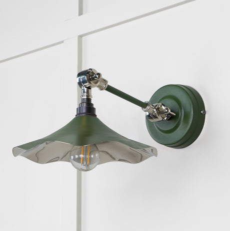 From The Anvil - Smooth Nickel Flora Wall Light in Heath | Sku. 49724SH | Trade Door Handles.