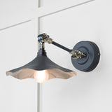 From The Anvil - Smooth Nickel Flora Wall Light in Slate | Sku. 49724SSL | Trade Door Handles.