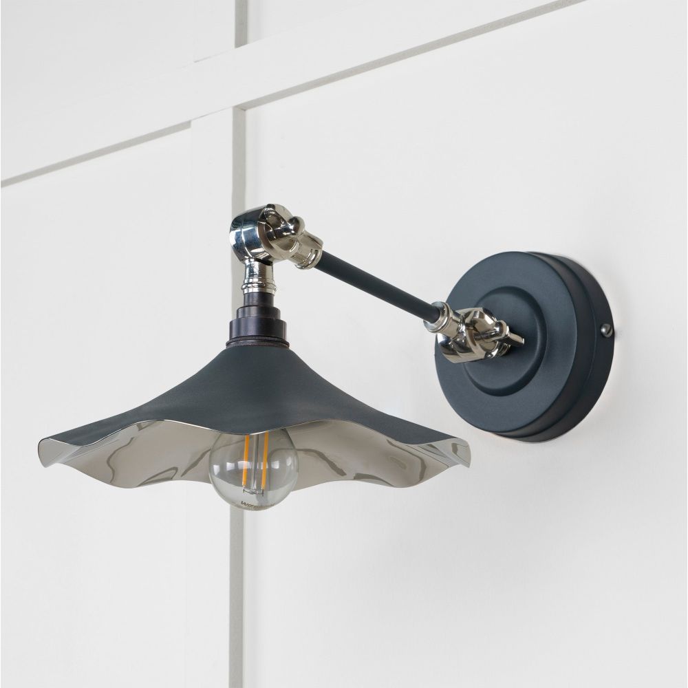 From The Anvil - Smooth Nickel Flora Wall Light in Soot | Sku. 49724SSO | Trade Door Handles.