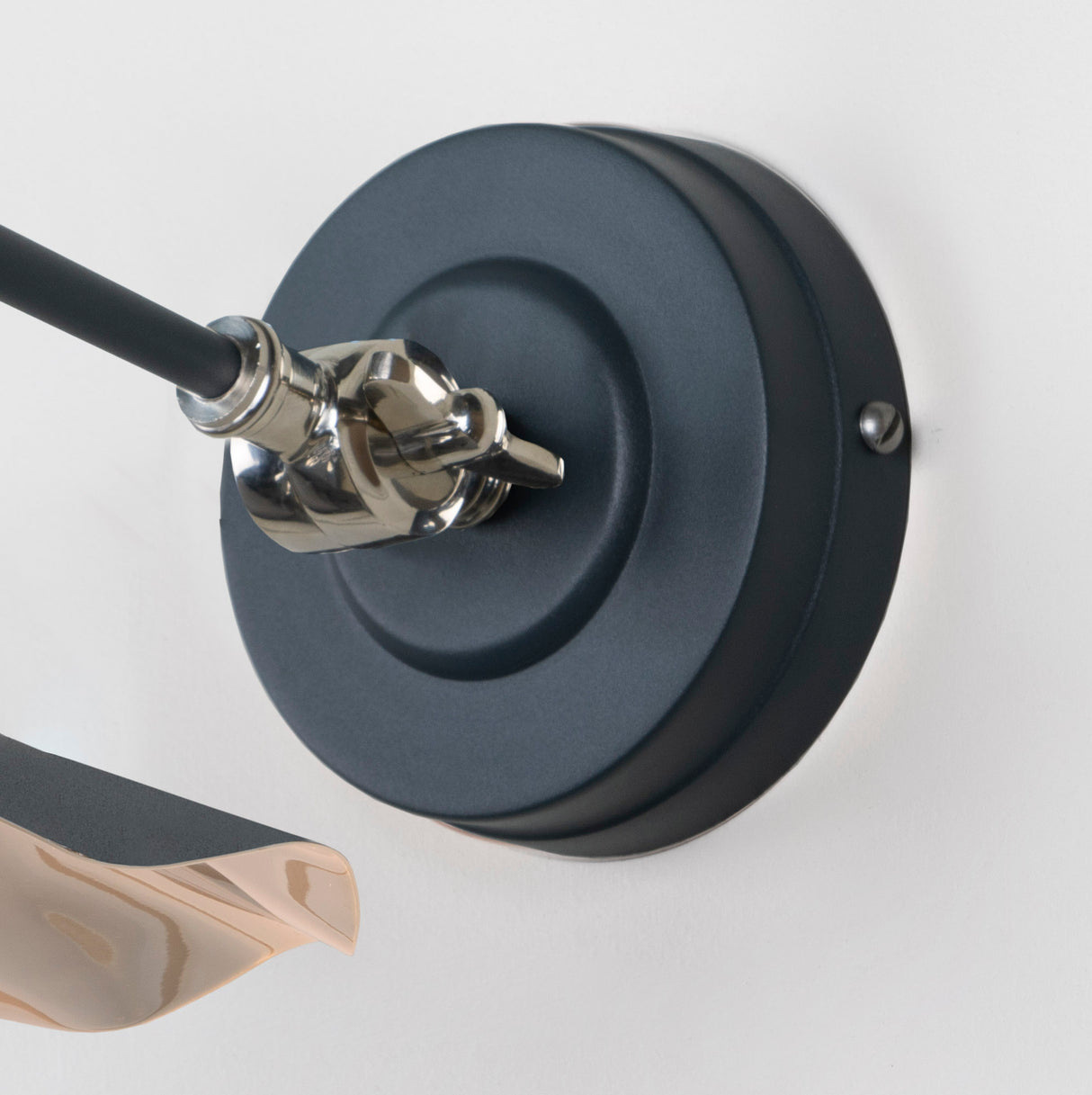 From The Anvil - Smooth Nickel Flora Wall Light in Soot | Sku. 49724SSO | Trade Door Handles.