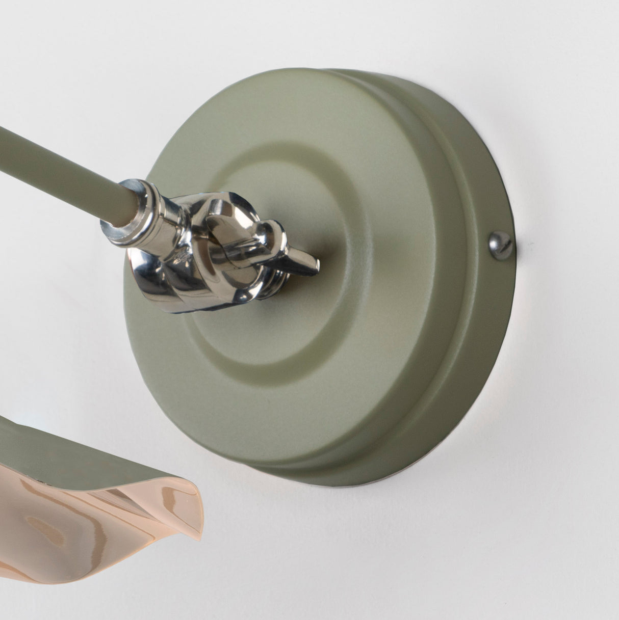 From The Anvil - Smooth Nickel Flora Wall Light in Tump | Sku. 49724STU | Trade Door Handles.