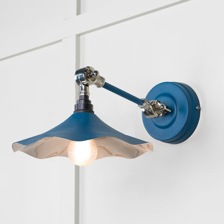 From The Anvil - Smooth Nickel Flora Wall Light in Upstream | Sku. 49724SU | Trade Door Handles.