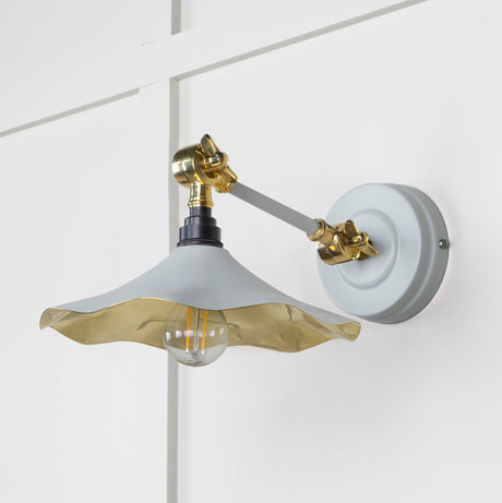 From The Anvil - Smooth Brass Flora Wall Light in Birch | Sku. 49725SBI | Trade Door Handles.