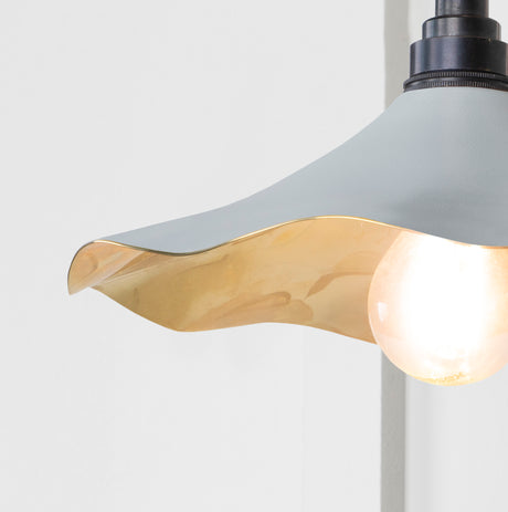 From The Anvil - Smooth Brass Flora Wall Light in Birch | Sku. 49725SBI | Trade Door Handles.