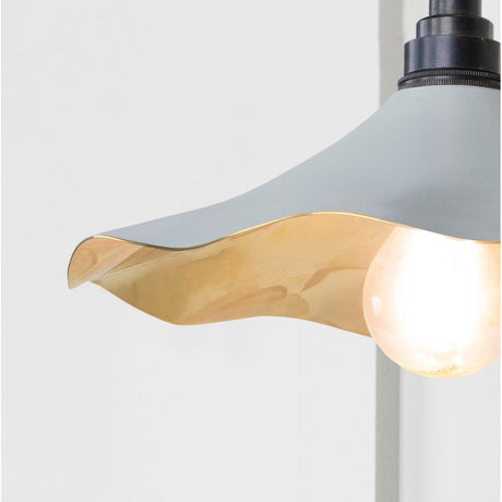 From The Anvil - Smooth Brass Flora Wall Light in Birch | Sku. 49725SBI | Trade Door Handles.