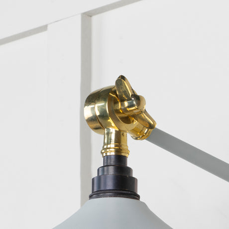 From The Anvil - Smooth Brass Flora Wall Light in Birch | Sku. 49725SBI | Trade Door Handles.