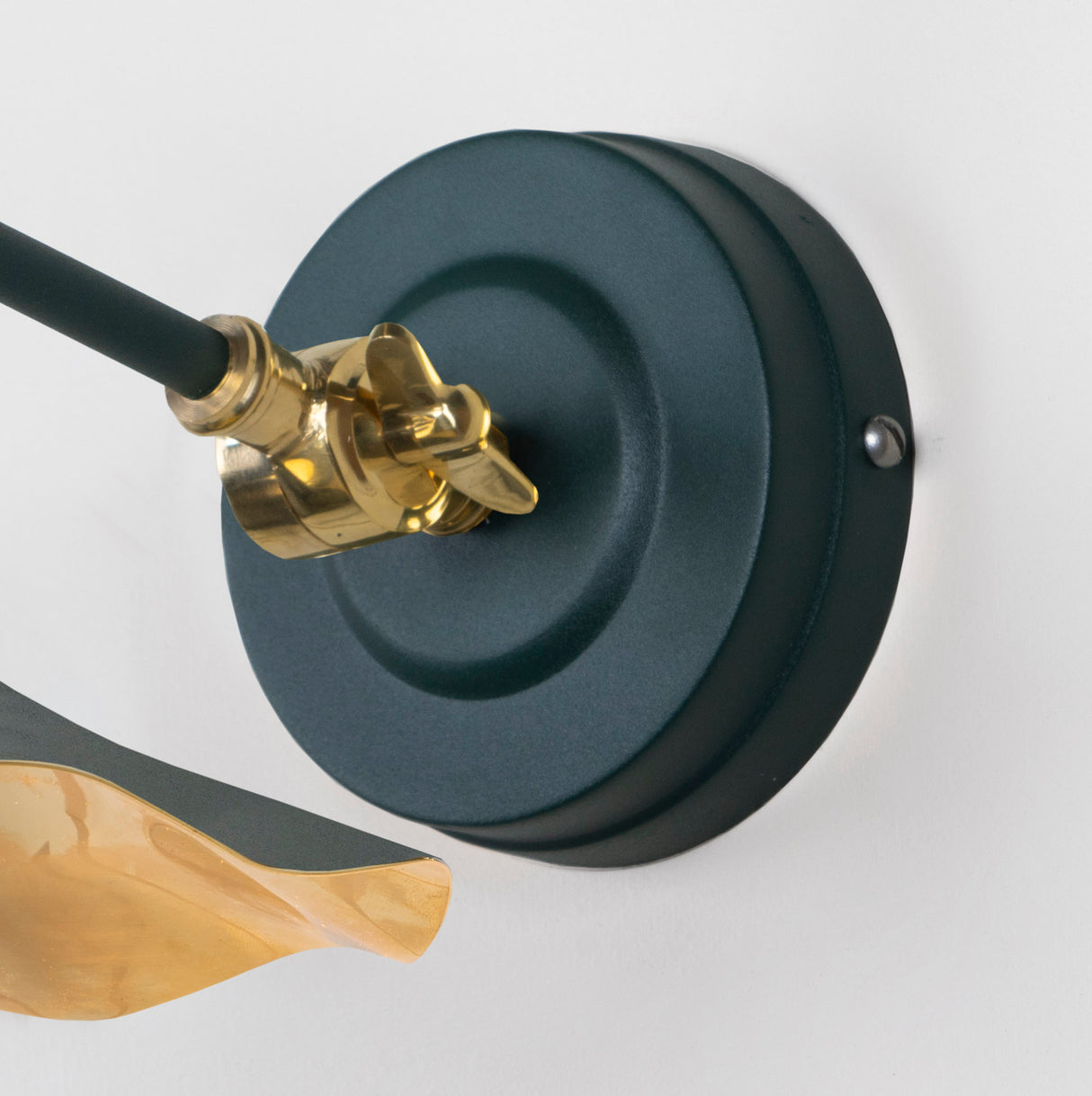From The Anvil - Smooth Brass Flora Wall Light in Dingle | Sku. 49725SDI | Trade Door Handles.
