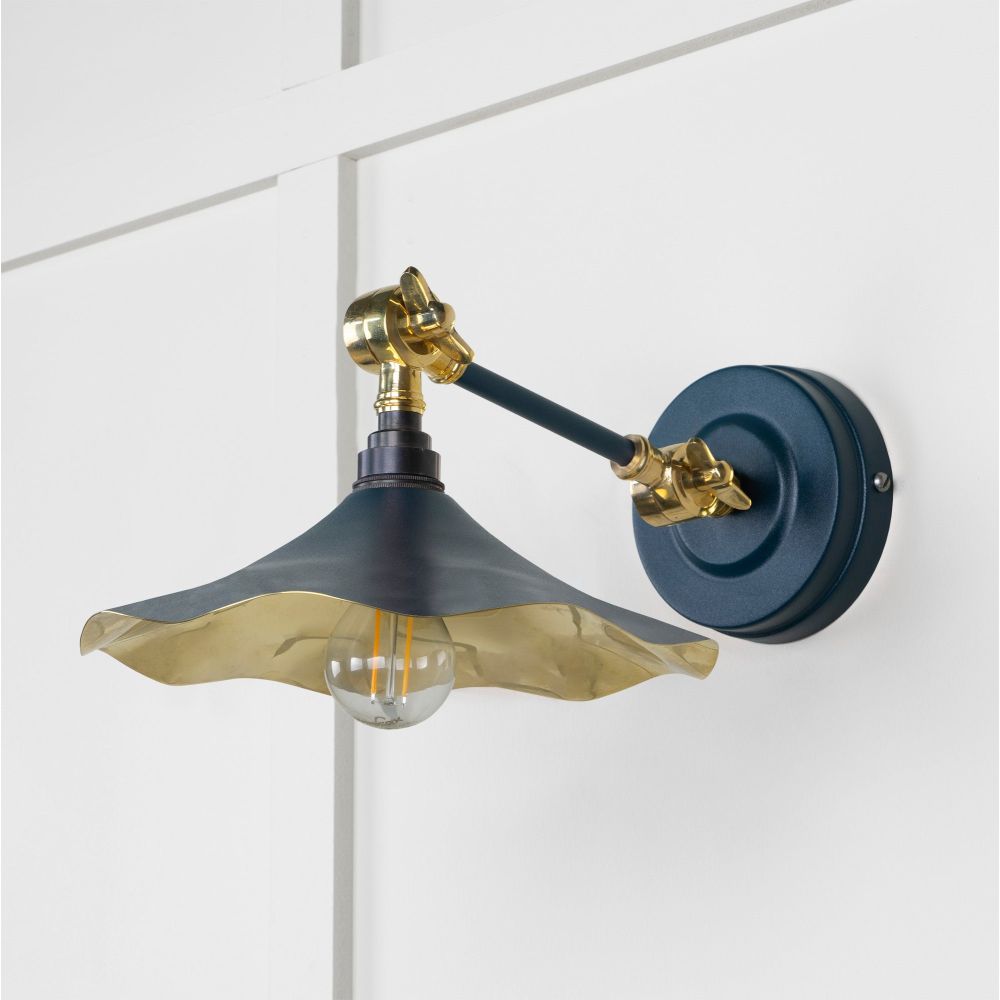 From The Anvil - Smooth Brass Flora Wall Light in Dusk | Sku. 49725SDU | Trade Door Handles.