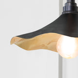 From The Anvil - Smooth Brass Flora Wall Light in Elan Black | Sku. 49725SEB | Trade Door Handles.