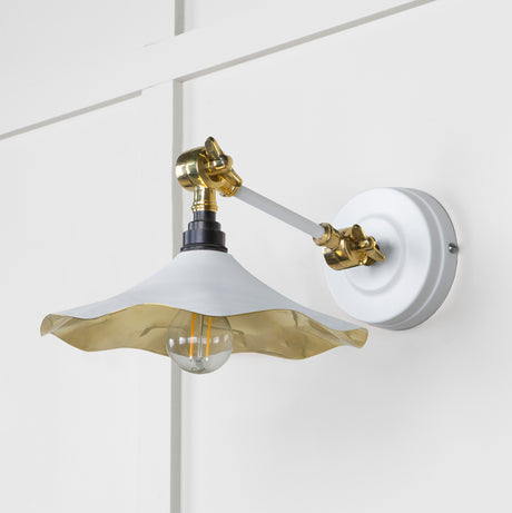 From The Anvil - Smooth Brass Flora Wall Light in Flock | Sku. 49725SF | Trade Door Handles.