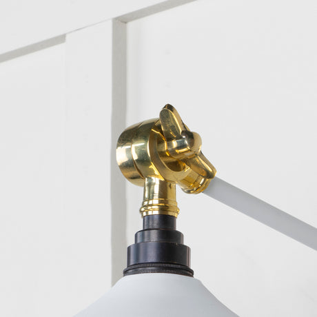 From The Anvil - Smooth Brass Flora Wall Light in Flock | Sku. 49725SF | Trade Door Handles.