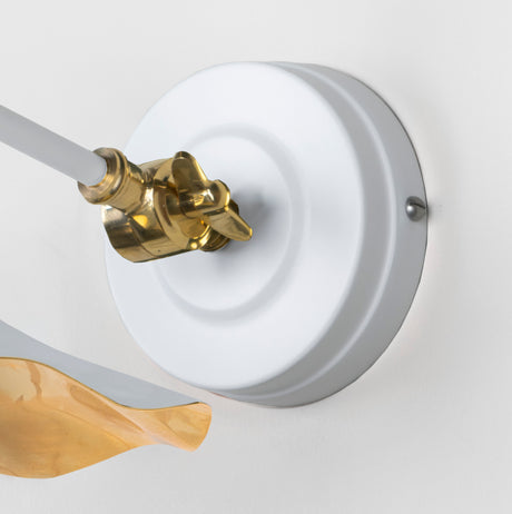 From The Anvil - Smooth Brass Flora Wall Light in Flock | Sku. 49725SF | Trade Door Handles.