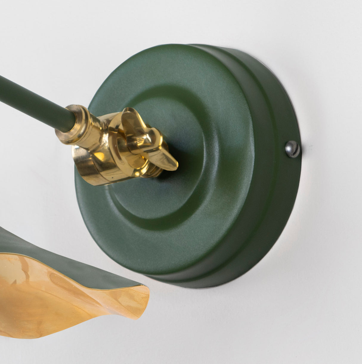 From The Anvil - Smooth Brass Flora Wall Light in Heath | Sku. 49725SH | Trade Door Handles.