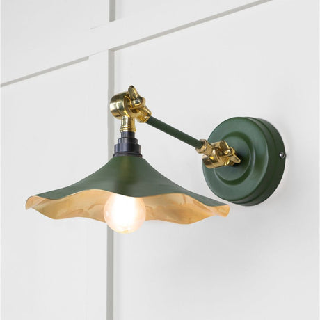 From The Anvil - Smooth Brass Flora Wall Light in Heath | Sku. 49725SH | Trade Door Handles.