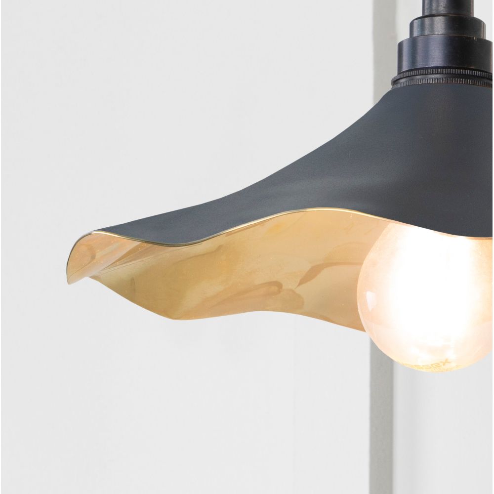 From The Anvil - Smooth Brass Flora Wall Light in Slate | Sku. 49725SSL | Trade Door Handles.