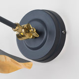 From The Anvil - Smooth Brass Flora Wall Light in Slate | Sku. 49725SSL | Trade Door Handles.