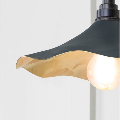 From The Anvil - Smooth Brass Flora Wall Light in Soot | Sku. 49725SSO | Trade Door Handles.