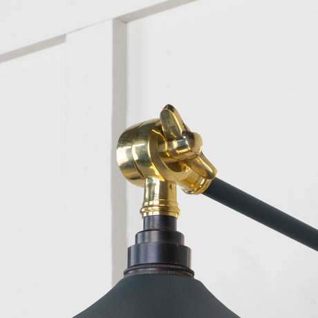 From The Anvil - Smooth Brass Flora Wall Light in Soot | Sku. 49725SSO | Trade Door Handles.