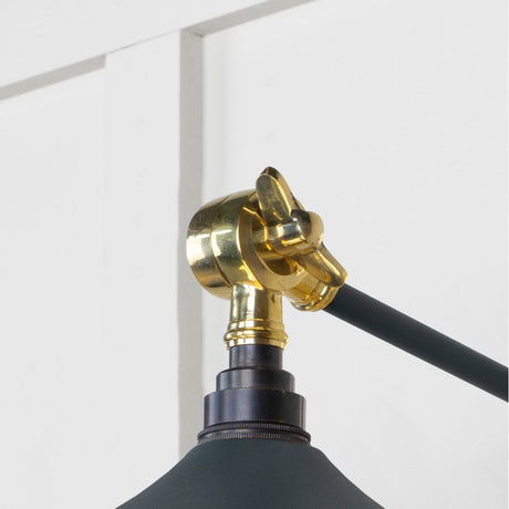 From The Anvil - Smooth Brass Flora Wall Light in Soot | Sku. 49725SSO | Trade Door Handles.